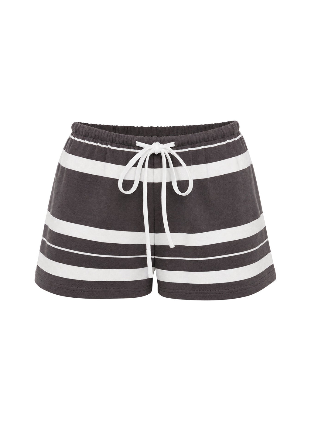 Aaren Drawstring Shorts Brown Stripe