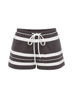 Aaren Drawstring Shorts Brown Stripe